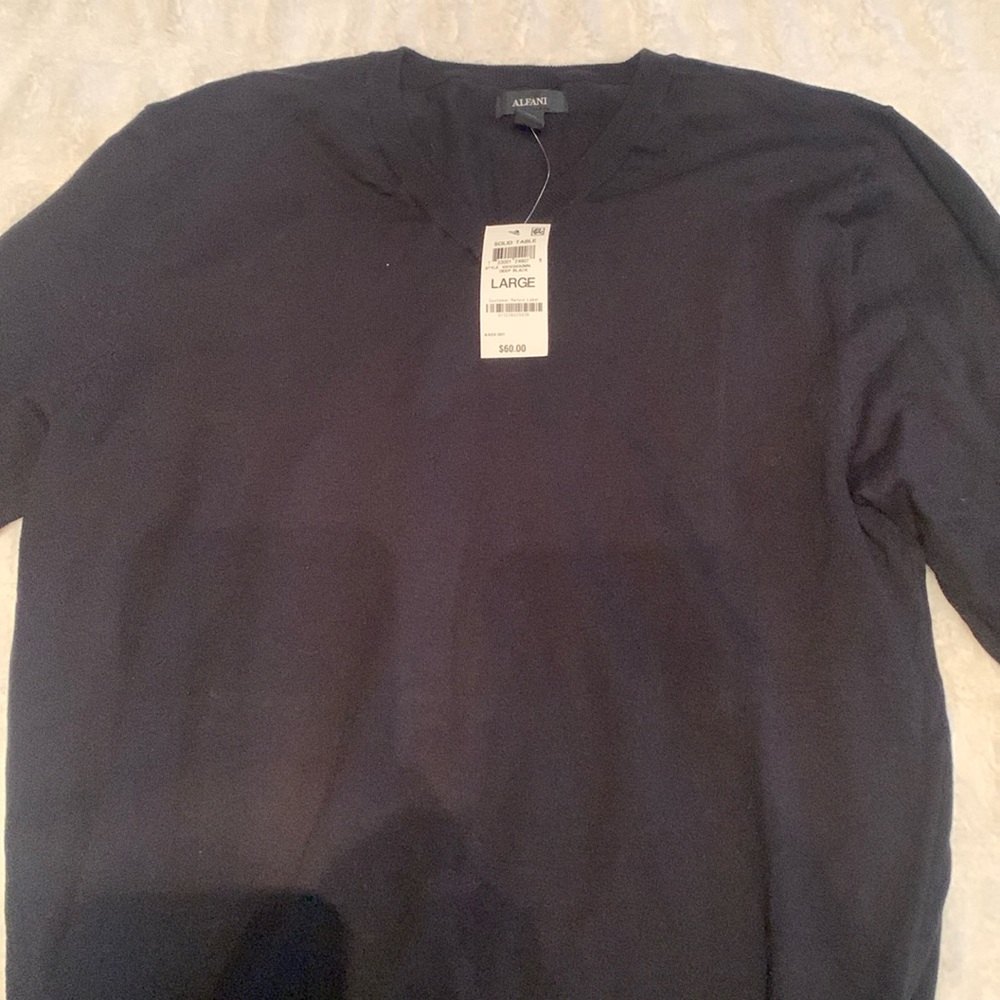 Black v neck Alfani sweater